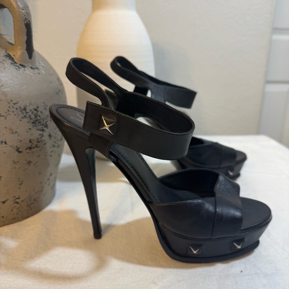 💯 Yves Saint Laurent Black Platform Heels w Straps Preloved ❌ FINAL PRICE - Picture 6 of 16